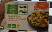 Gemüsebowl Cremiges Linsencurry mit Kürbis & Spinat