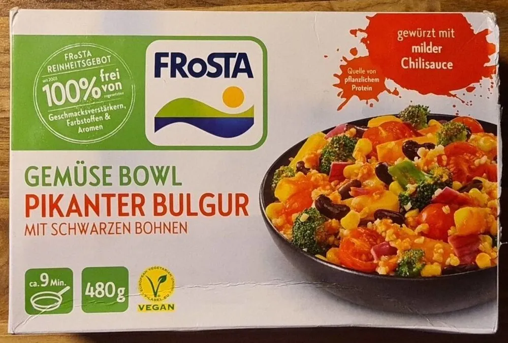 Gemüse-Bowl - Pikanter Bulgur mit schwarzen Bohnen