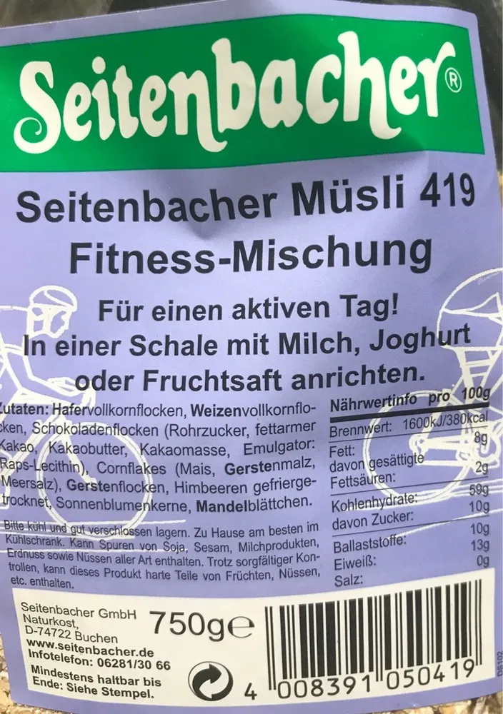 Fitness-Mischung