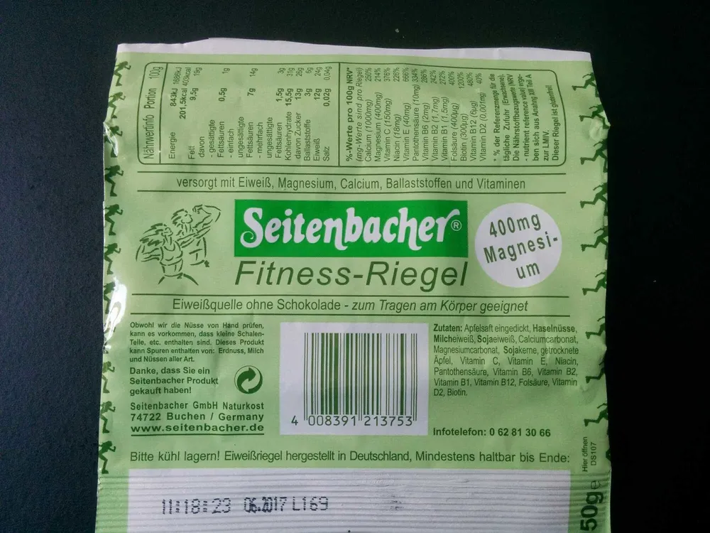 Seitentaschen Fitness-Riegel