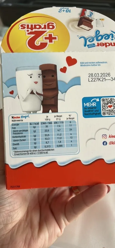 Kinder Riegel 18+2er Big Pack