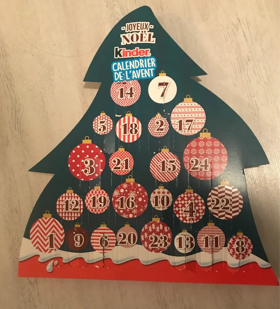 Kinder calendrier de l’avant