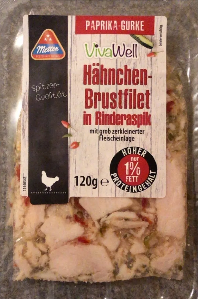 Hähnchenbrustfilet in Rinderaspik
