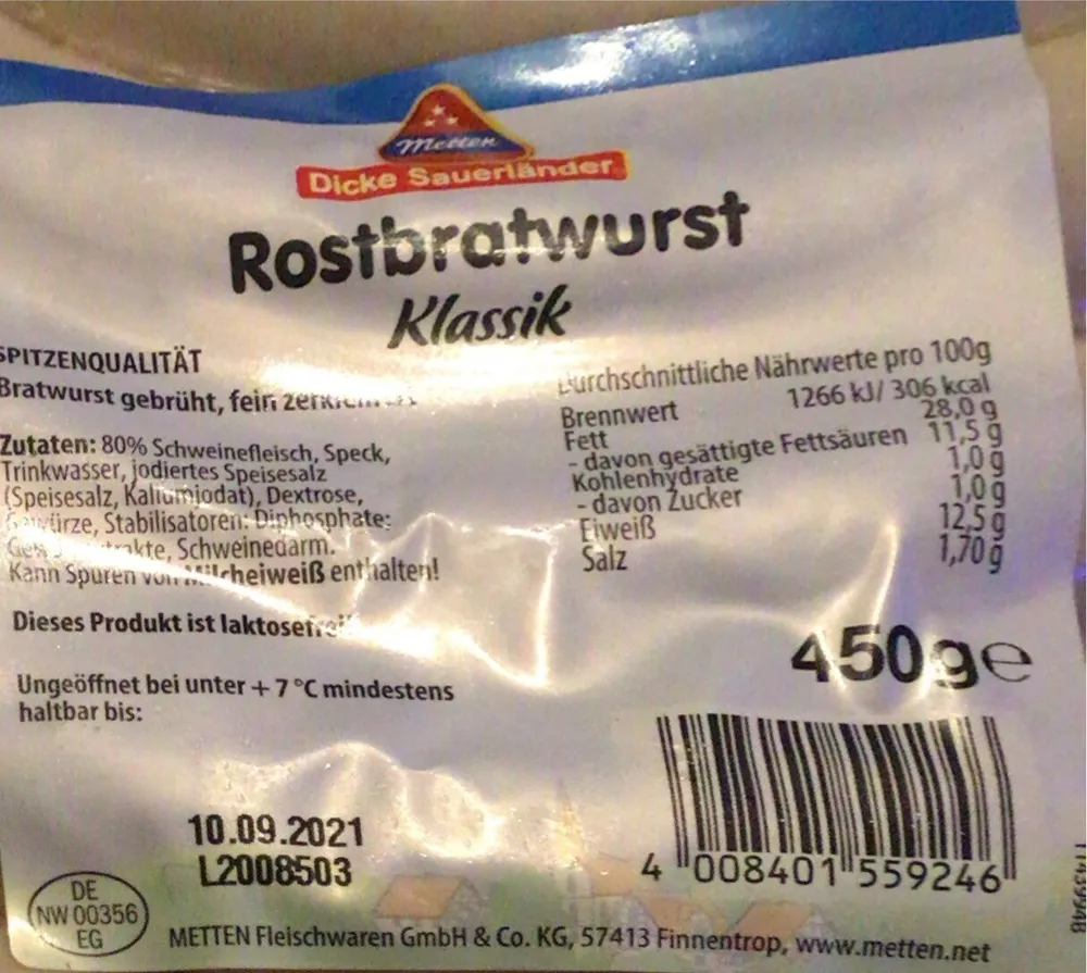 Rostbratwurst