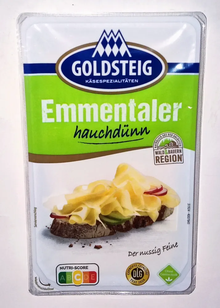 Emmentaler in Scheiben hauchdünn