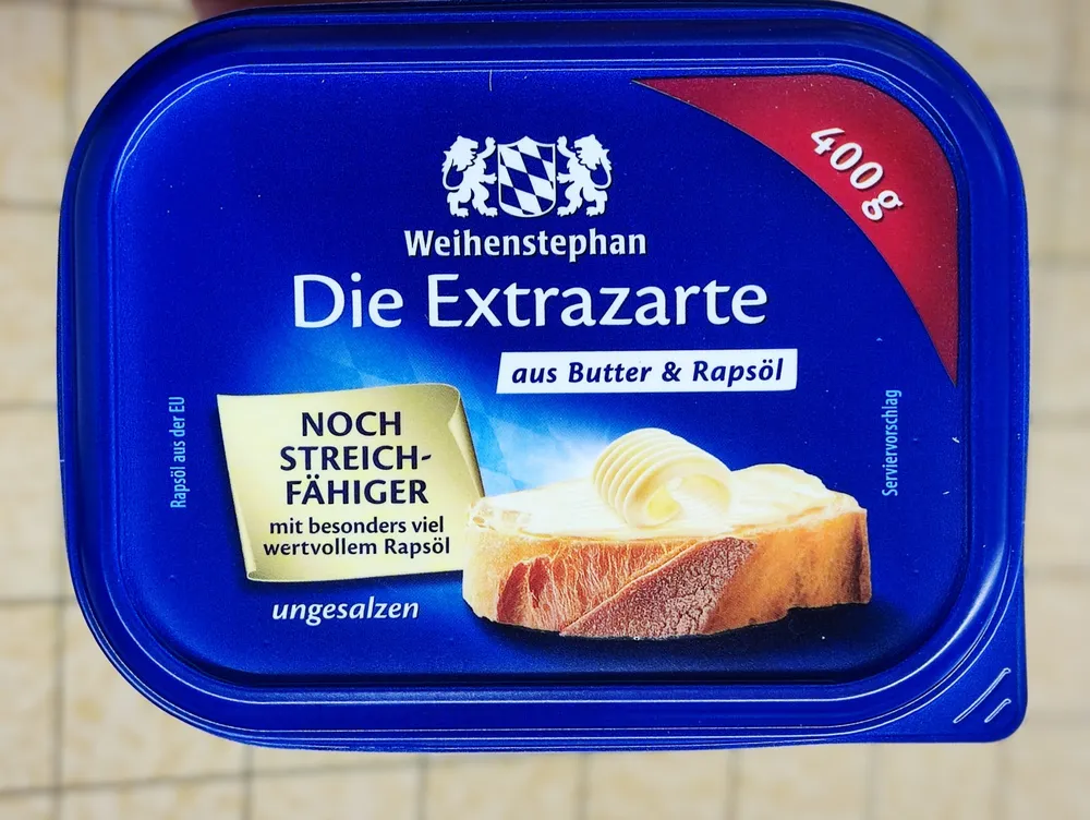 Die Extrazarte ungesalzen - Butter & Rapsöl