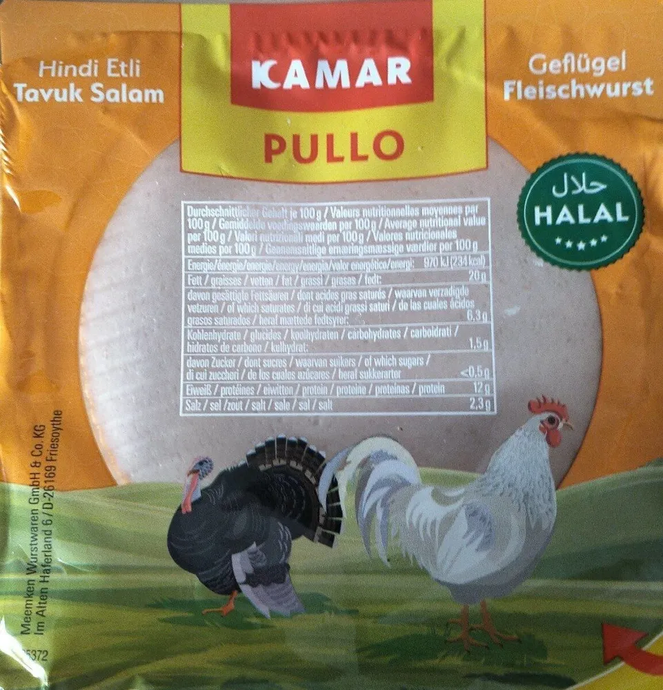 Hindi Etli Tavuk Salam / Geflügel Fleischwurst
