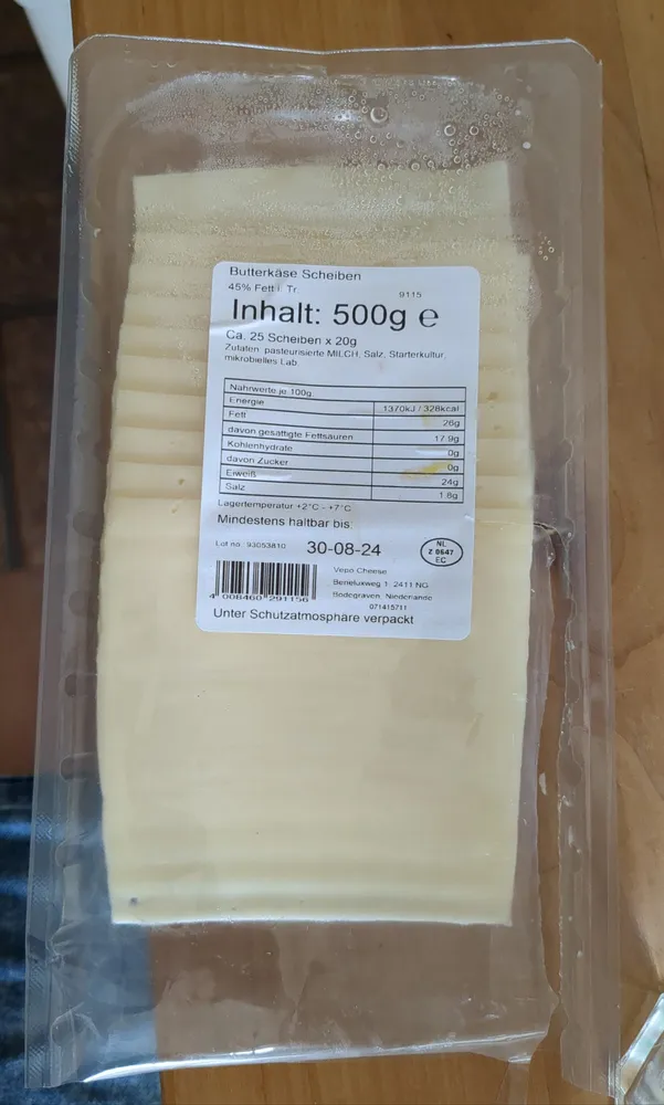 Butterkäse Scheiben