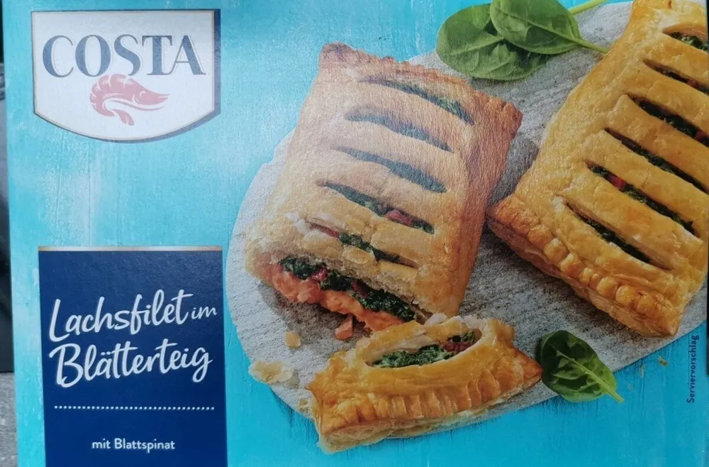 Lachsfilet im Blätterteig
