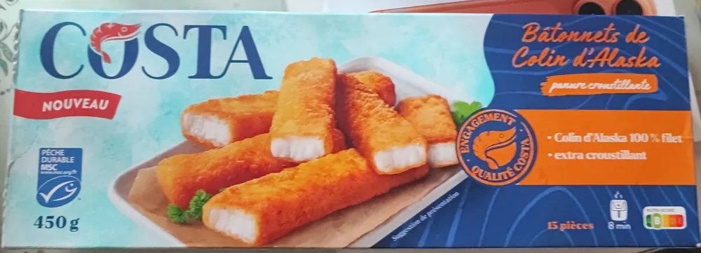 Costa bâtonnets de colin d'alaska