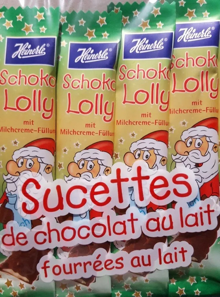 Sucettes chocolat fourrées au lait