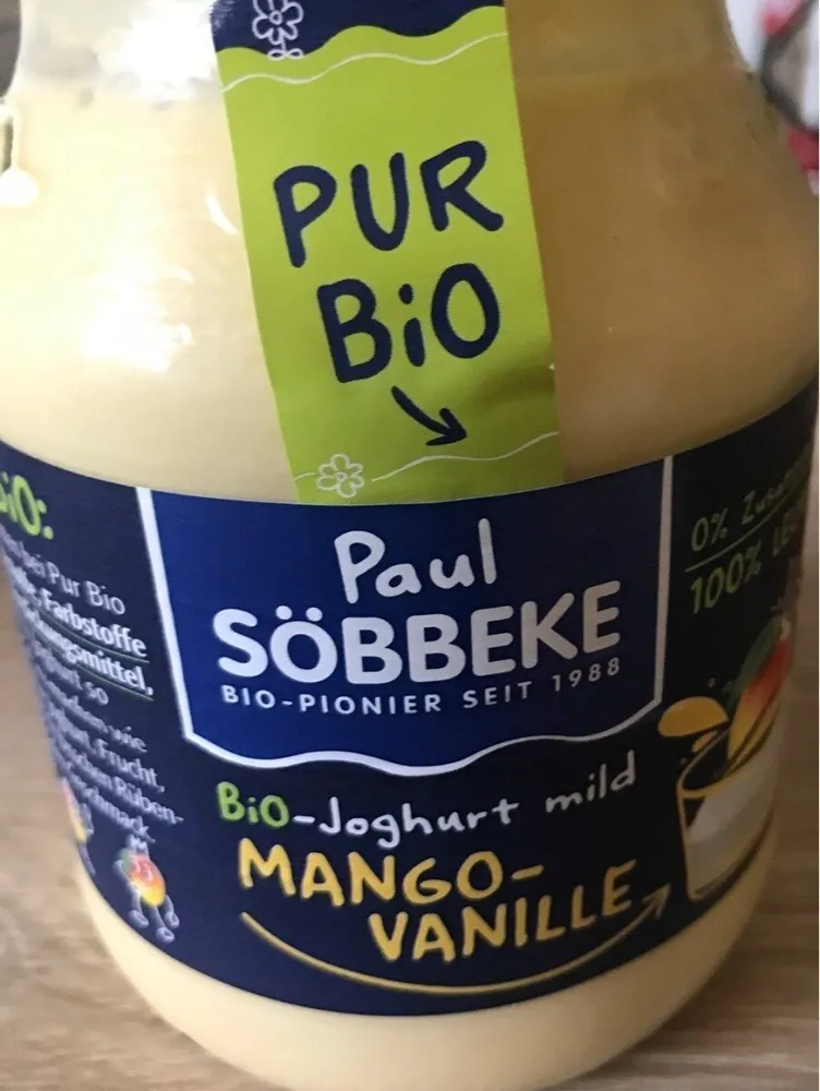 Söbbeke Bio Joghurt mild Mango-Vanille 4008471486510 Bio-Joghurt mild Mango-Vanille