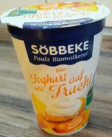 Bio Joghurt auf Frucht Pfirsich-Maracuja