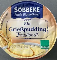 Bio grießpudding