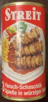 Schaschlik 3 Spieße/Dose in würziger Soße