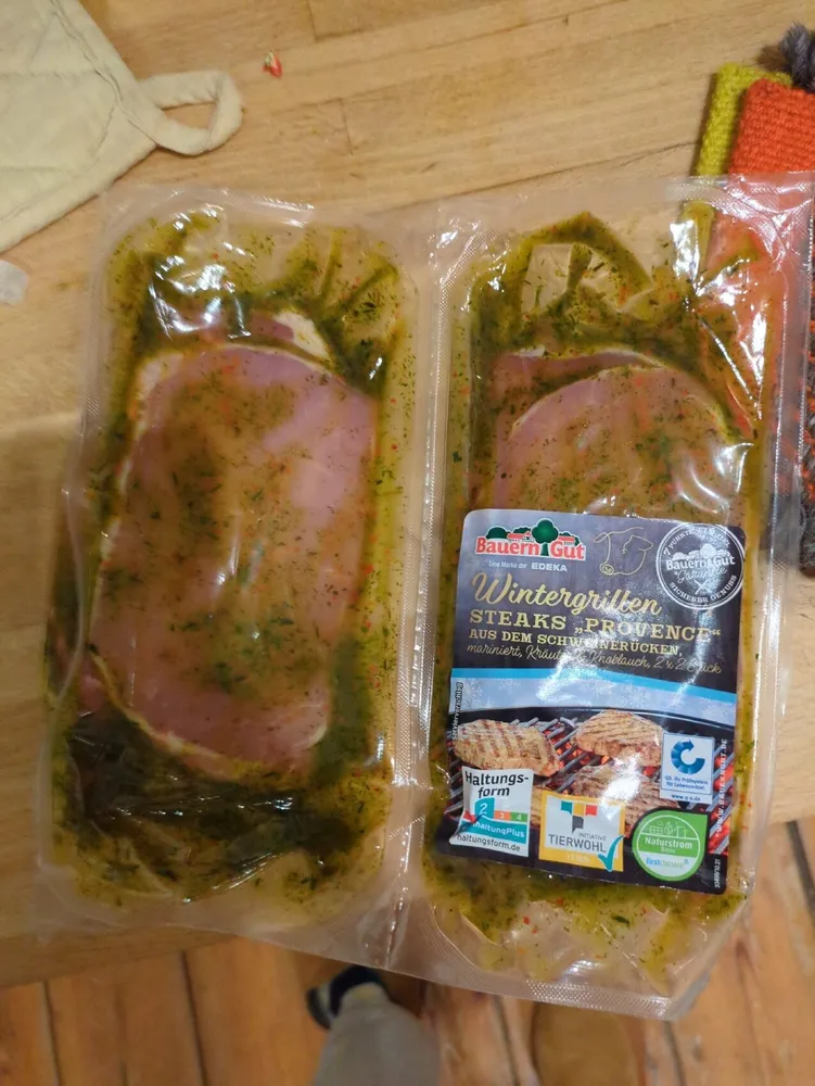 2x2 Steaks aus dem Schweinerücken
