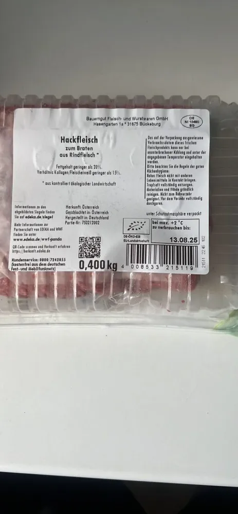 Hackfleisch zum Braten
