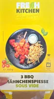 3 BBQ Hähnchenspiesse Sous Vide