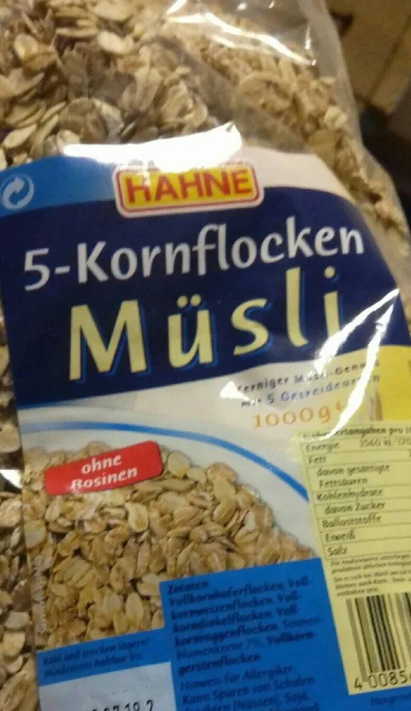 5 kornflocken Müsli