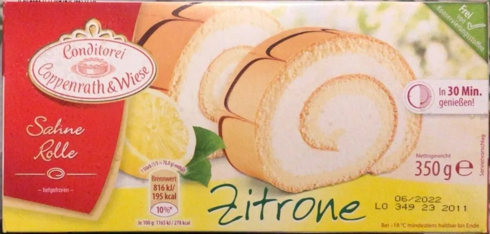 Sahne Rolle Zitronenrolle