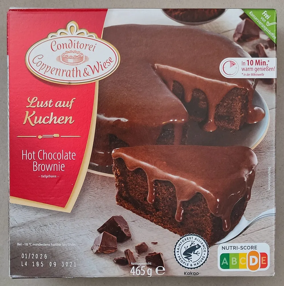 Hot Chocolate Brownie Lust auf Kuchen
