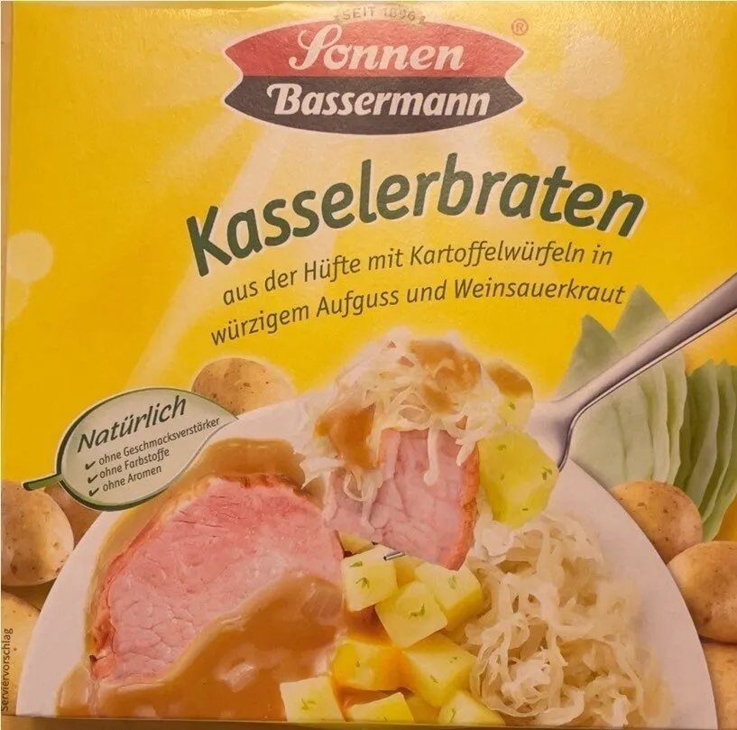 Kasselerbraten aus der Hüfte mit Kartoffelwürfeln in...