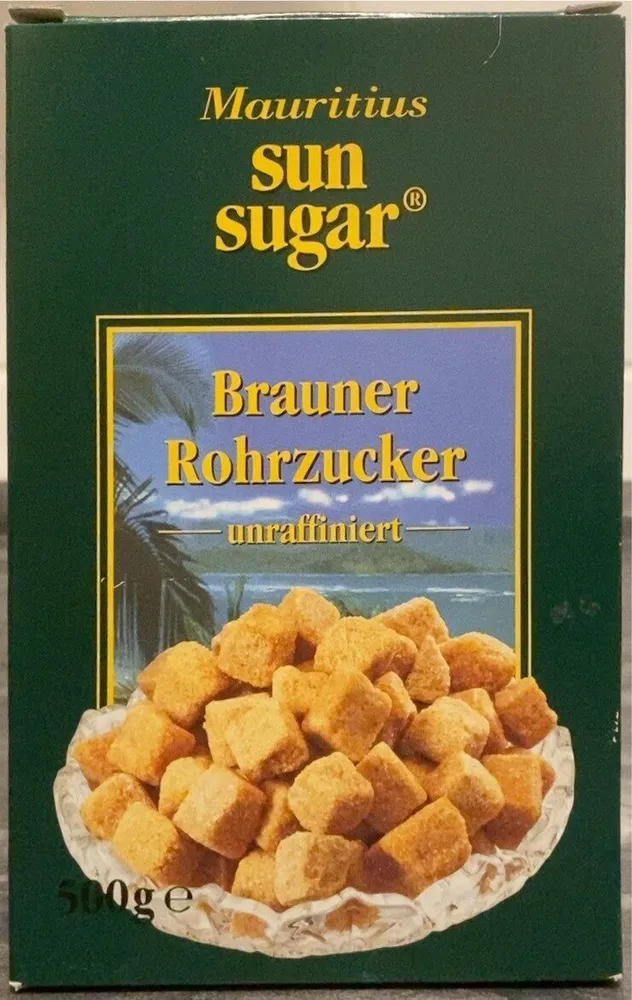 Brauner Würfel-Rohrzucker