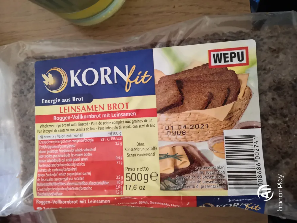 Korn fit leinsament brot