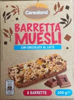 barretta muesli con cioccolato al latte