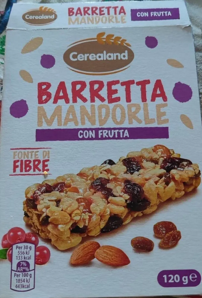 Barretta mandorle con frutta