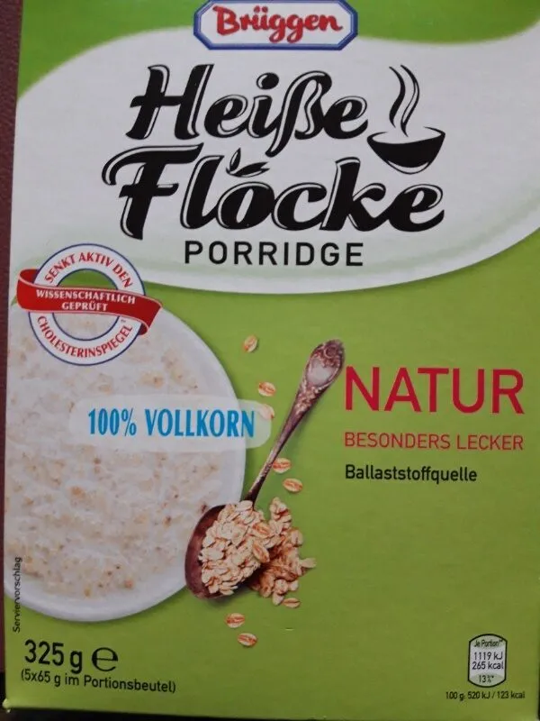Heiße Flocken Porridge