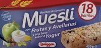 Barritas de cere. muesli + frutas, avellanas, base sabor yogur