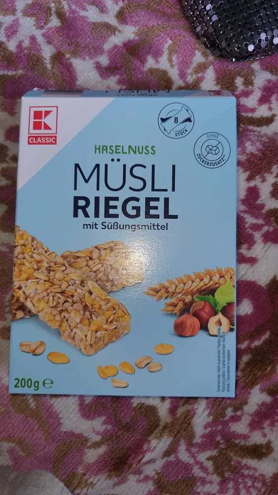 Haselnuss müsli riegel