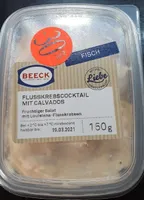 Flusskrebscocktail mit calvados