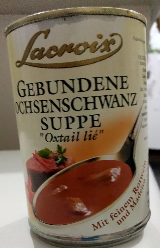 Gebundene ochsenschwanz Suppe "Oxtail lié"