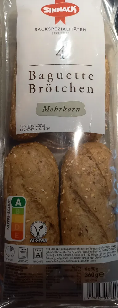 Petits pains céréales précuits