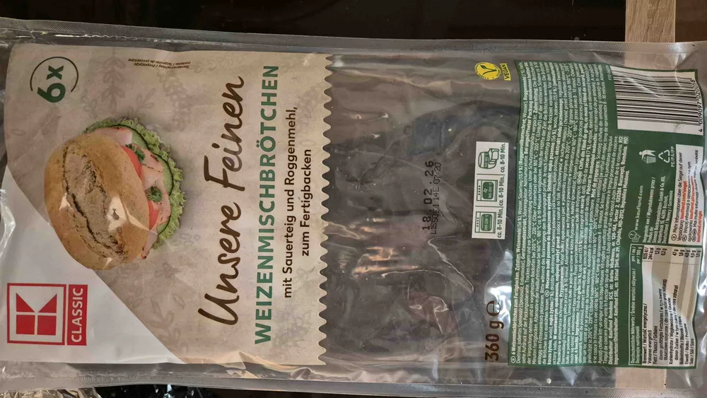 Unsere Feinen Weizenmischbrötchen