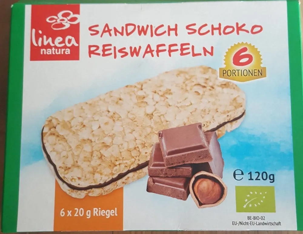 Sandwich schoko reiswaffeln