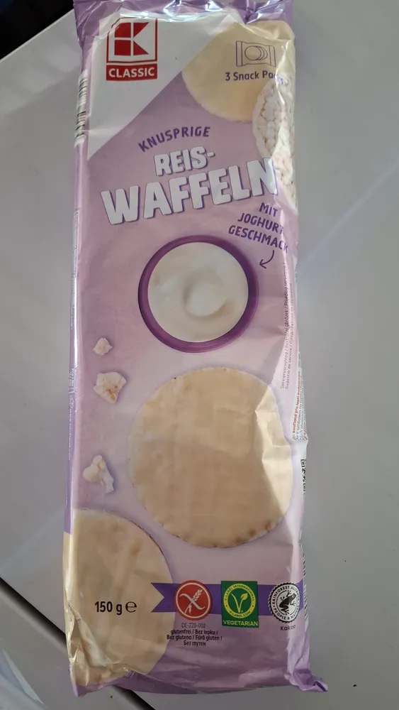 KNUSPRIGE REIS-WAFFELN MIT JOGHURT GESCHMACK