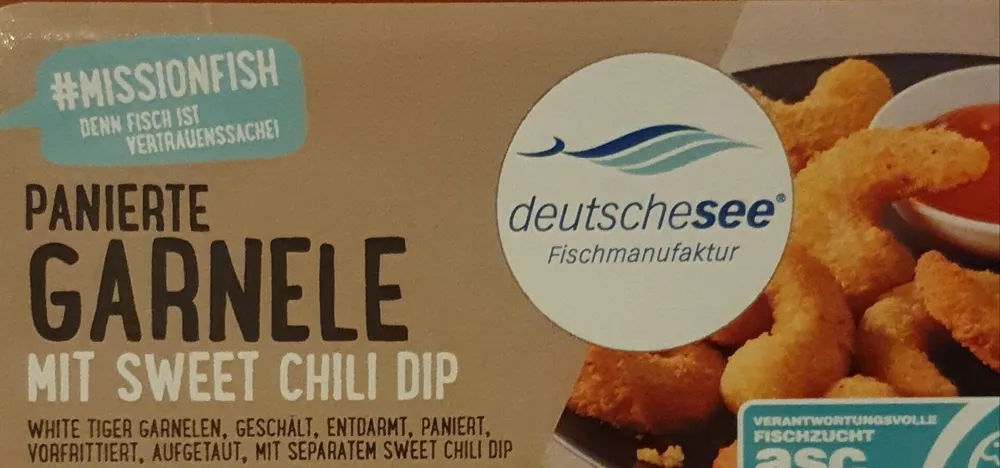 Panierte Garnele mit Sweet Chili Dip