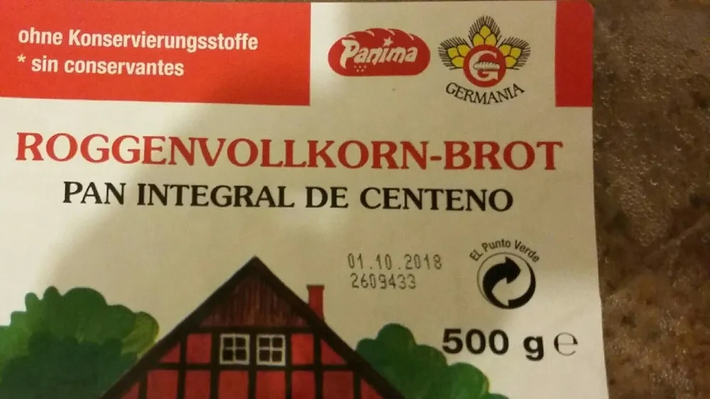 Roggenvollkorn brot pan intégral de centeno