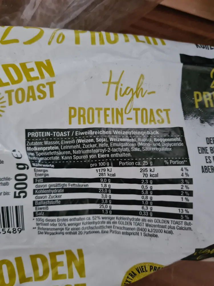 Golden Toast high-protein Toast
