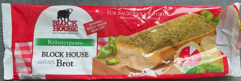 Block House Brot Kräuterpesto Baguette