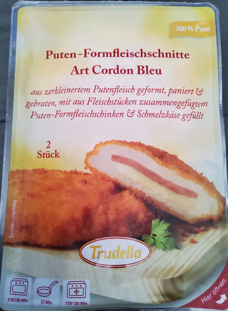 Puten-Formfleischschnitte Art Cordon Bleu