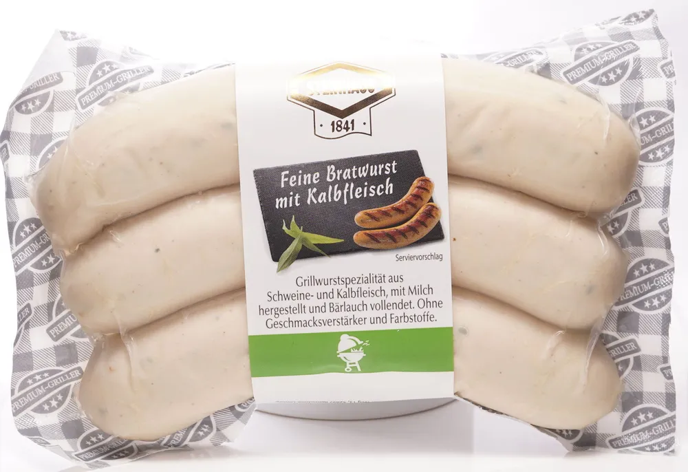Feine Bratwurst mit Kalbfleisch