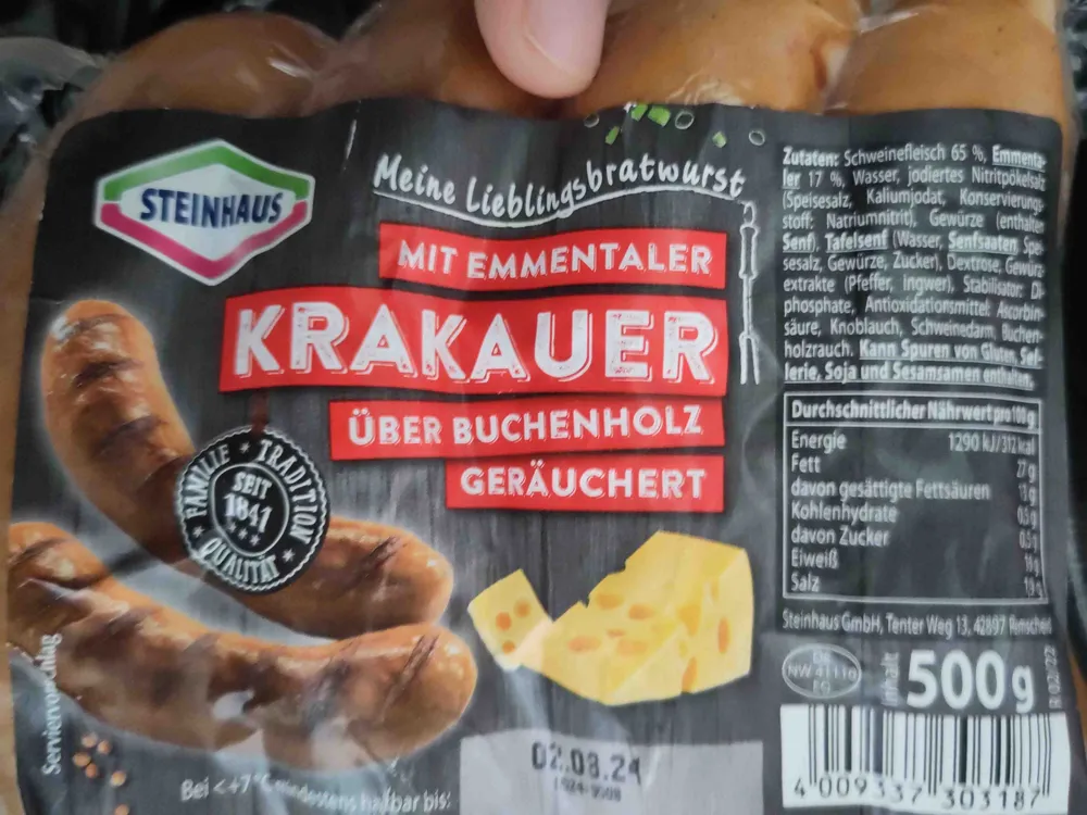 Krakauer mit Emmentaler