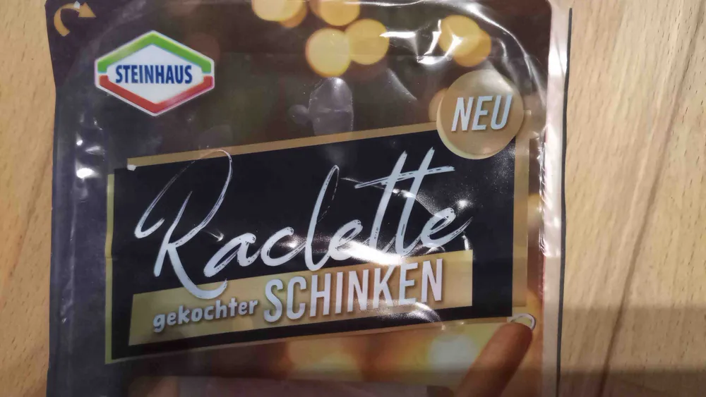 Raclette gekochter Schinkem
