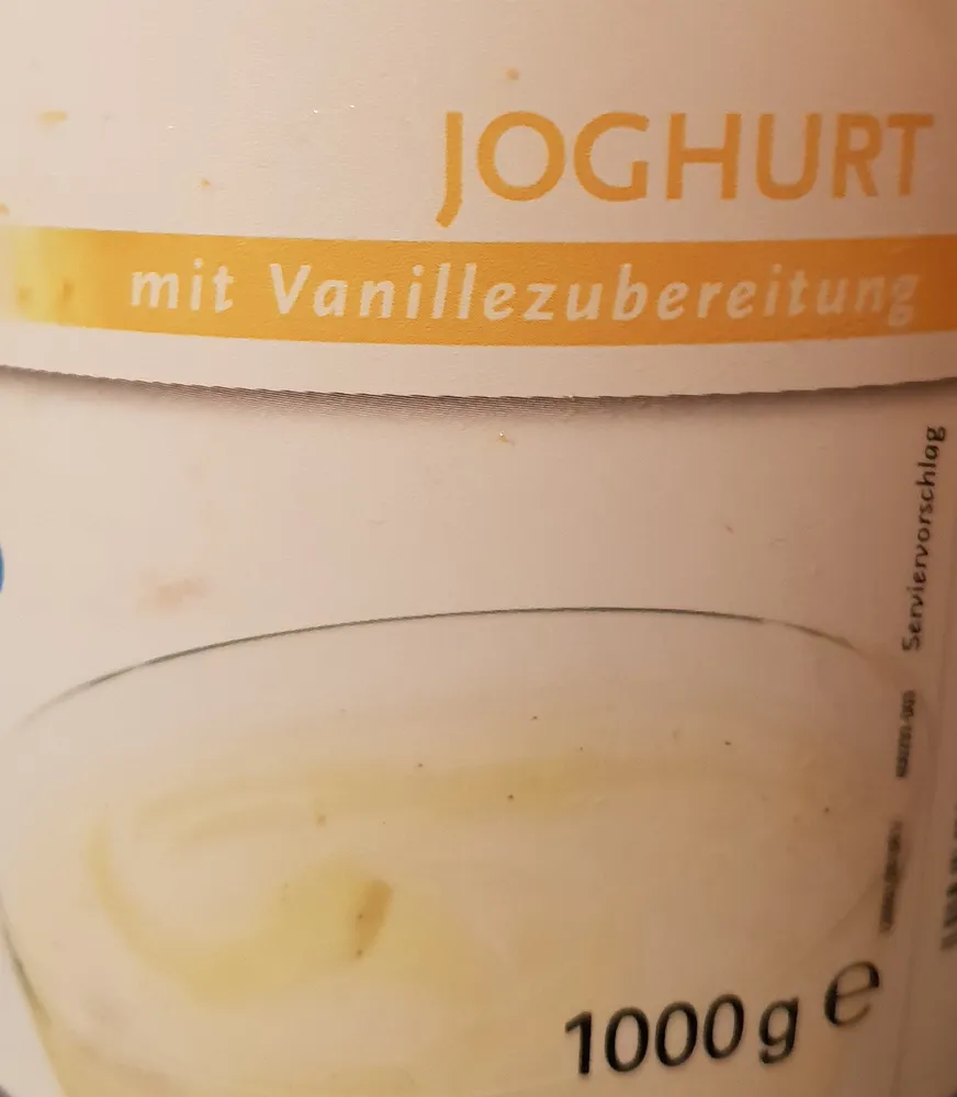 Joghurt mit Vanillezubereitung