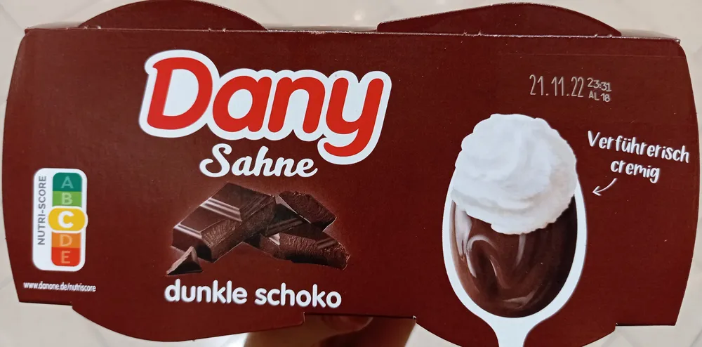 Danone Dany Dunkle Schoko + Sahne 4 x 115g = 460g