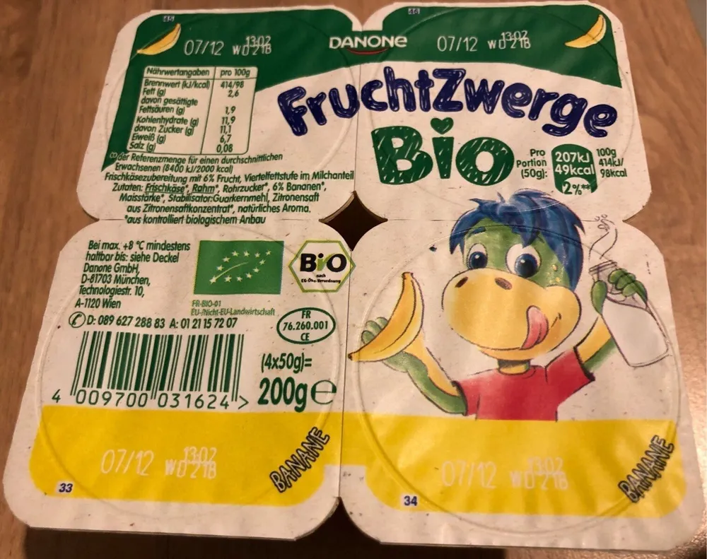 Danone FruchtZwerge Bio Banane 4x50g